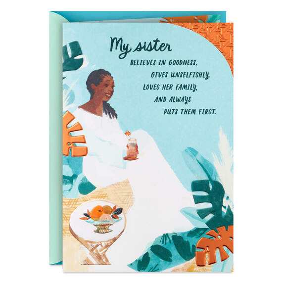 You Always Put Family First Mother's Day Card for Sister, , large image number 1