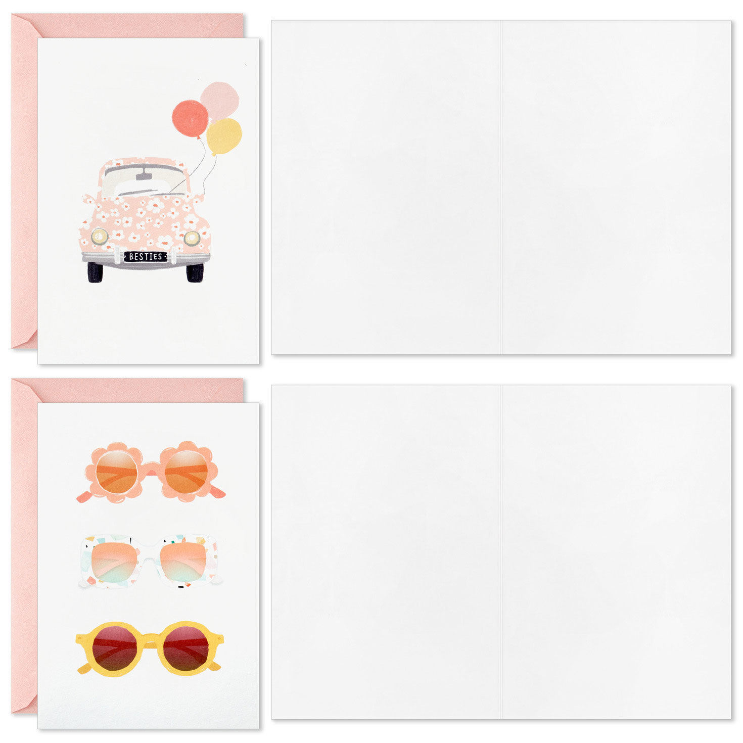 Pink and Green Beach Boxed Note Cards Assortment Card Front with open card image number 4