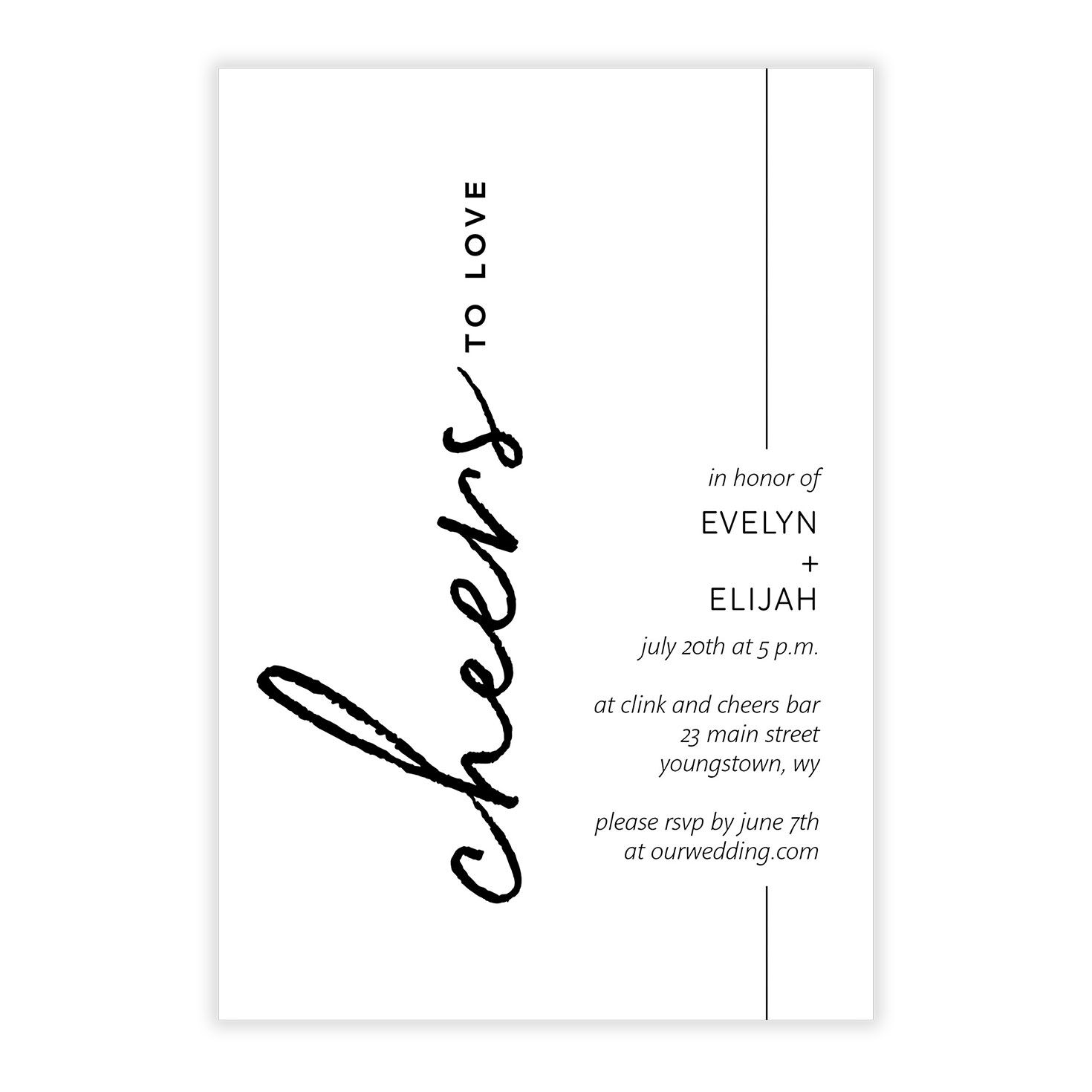 Cheers to Love Invitation, , large image number 5