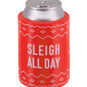 Sleigh All Day Red Can Koozie Christmas Ornament closeup view image number 5