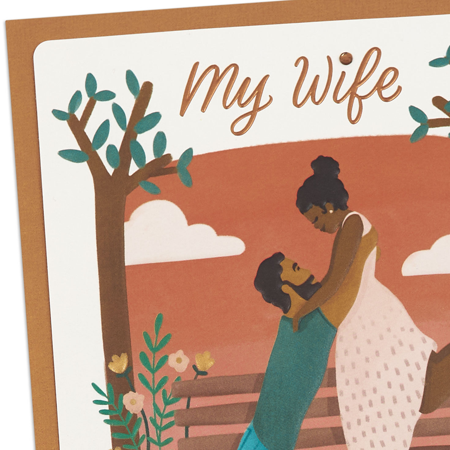 Couple in Park Anniversary Card for Wife From Husband  image number 7