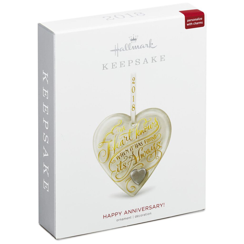 Hy Anniversary Heart 2018 Gl Ornament Keepsake Ornaments Hy Anniversary Heart 2018 Gl Ornament