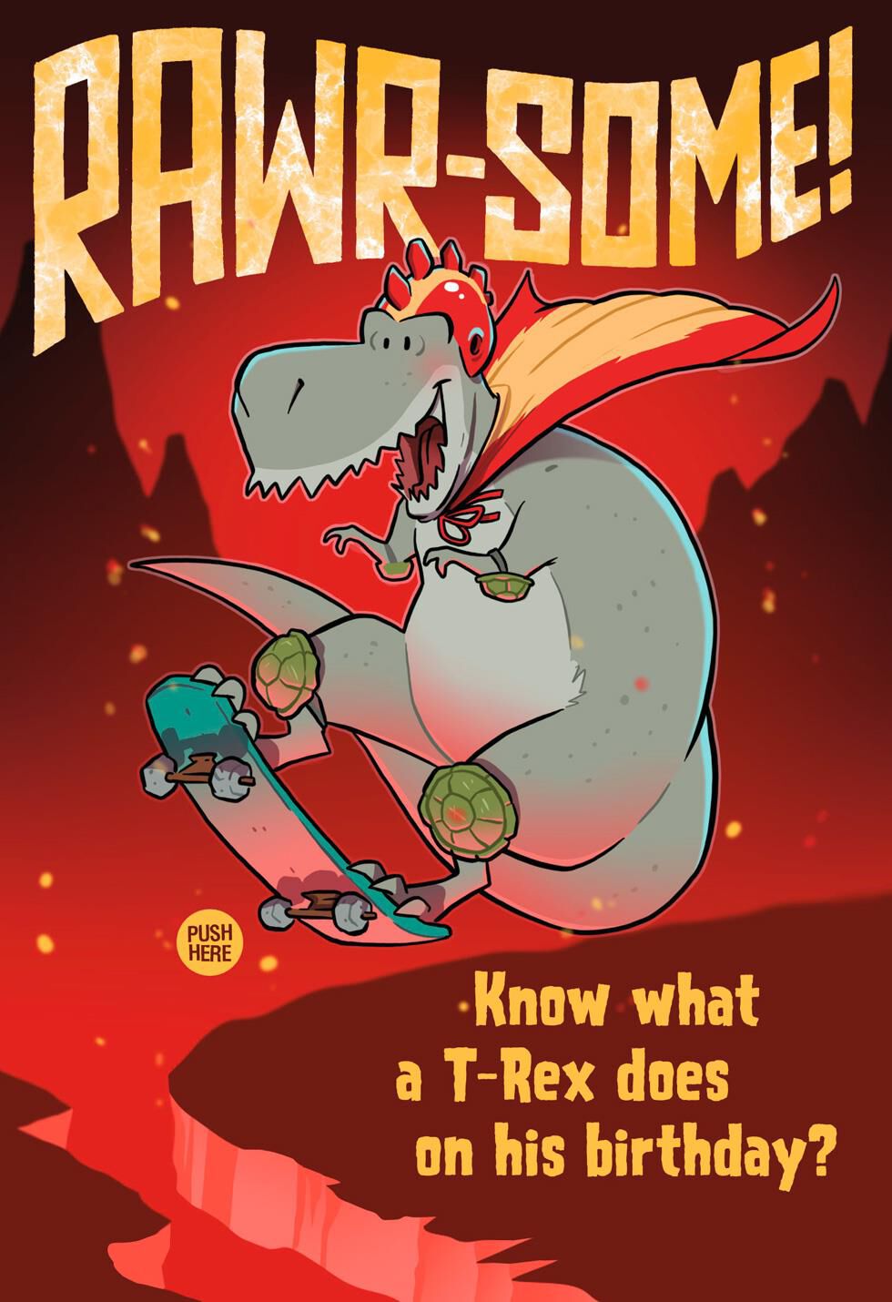 You're Rawr-Some Musical Birthday Card With Lights
