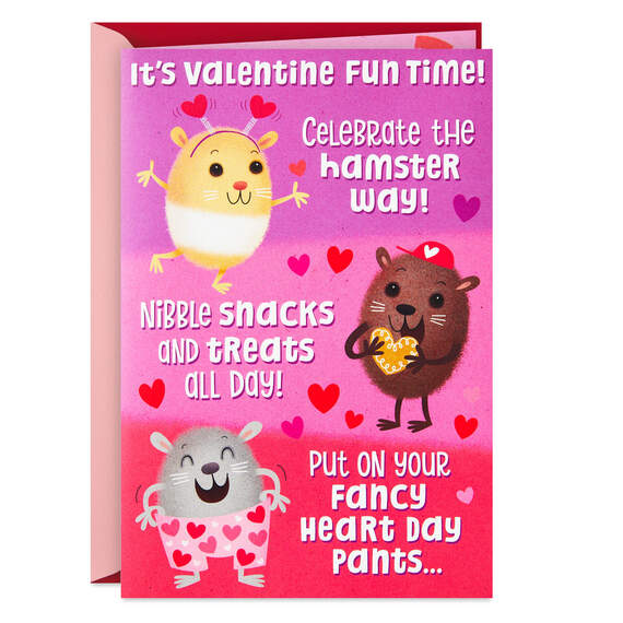 Dancing Hamsters Musical Valentine's Day Card, , large image number 1