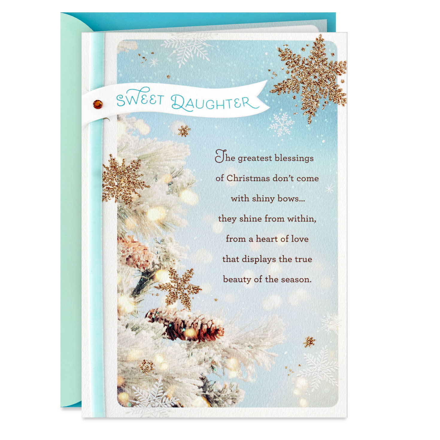 You're a Gift and a Blessing Religious Christmas Card for Daughter