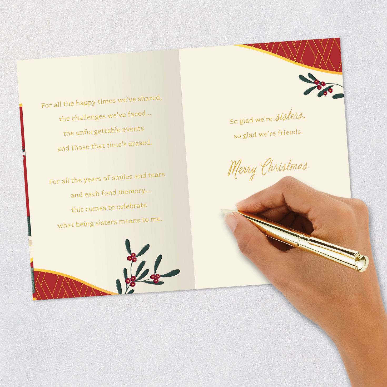 Glad We're Sisters and Friends Christmas Card for only USD 5.59 | Hallmark