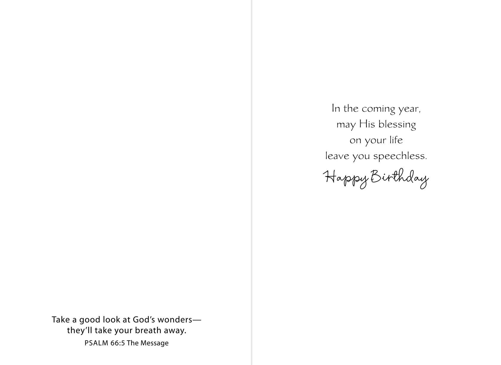 Beach Blessings Speechless Religious Birthday Card