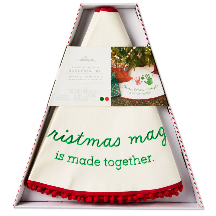 Canvas Christmas Tree Skirt With Handprint Paints package front image number 5