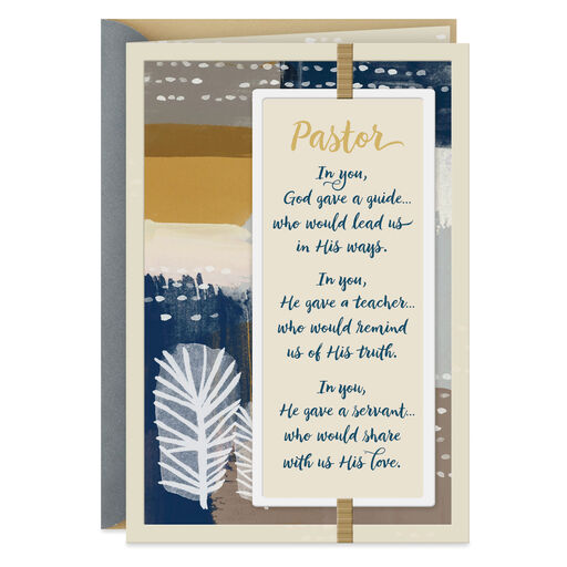 Guide and Servant Religious Clergy Appreciation Card for Pastor, 