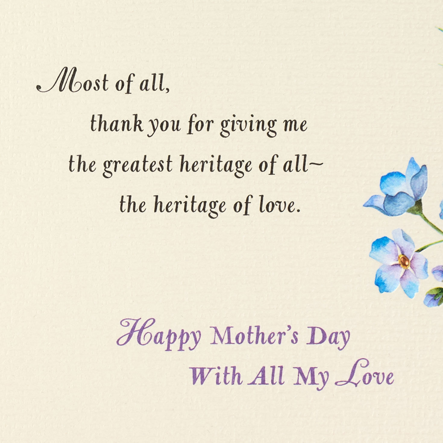 Vintage Flowers Religious Mother's Day Card for Mom sentiment image number 3