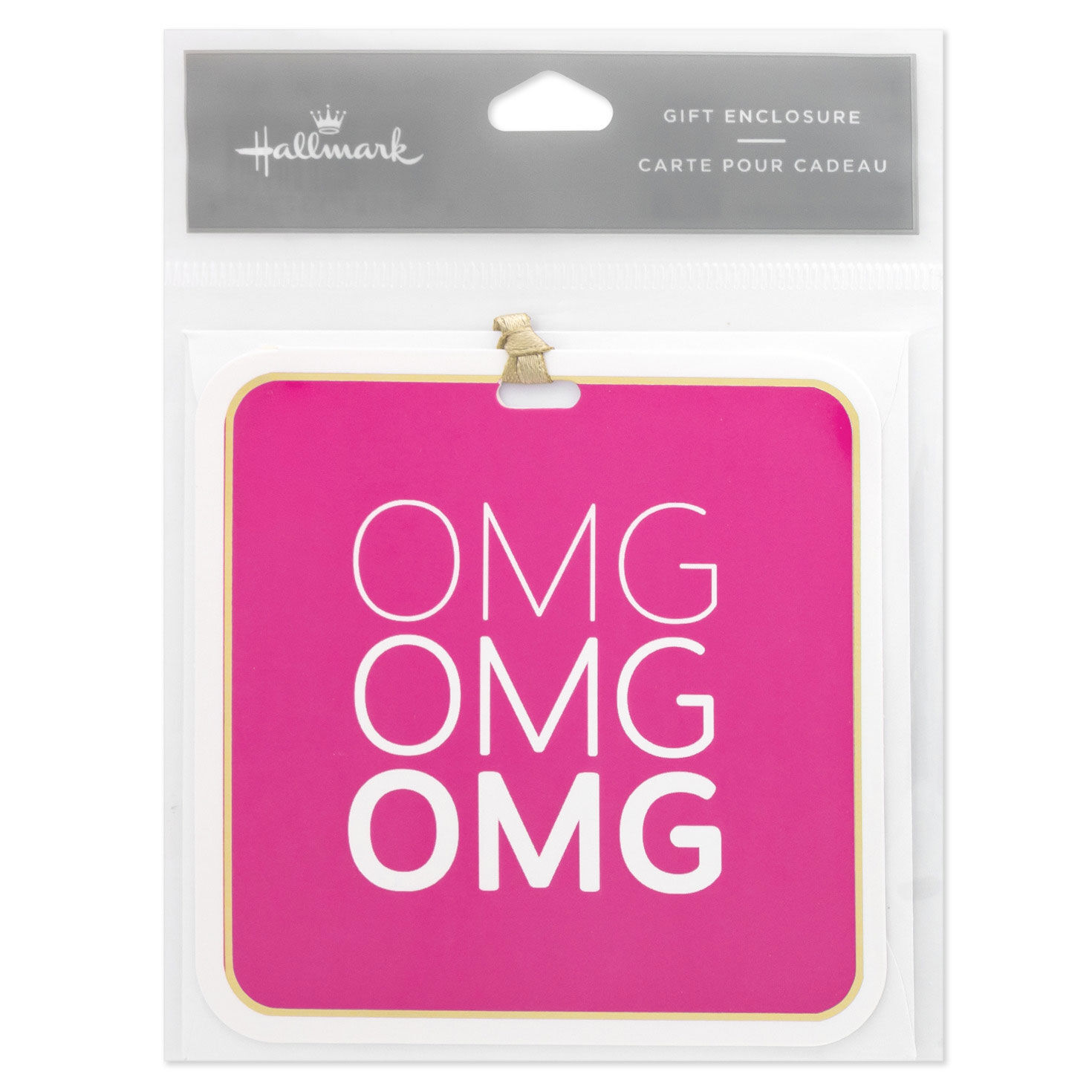 OMG on Fuchsia Single Hanging Gift Tag package front image number 6