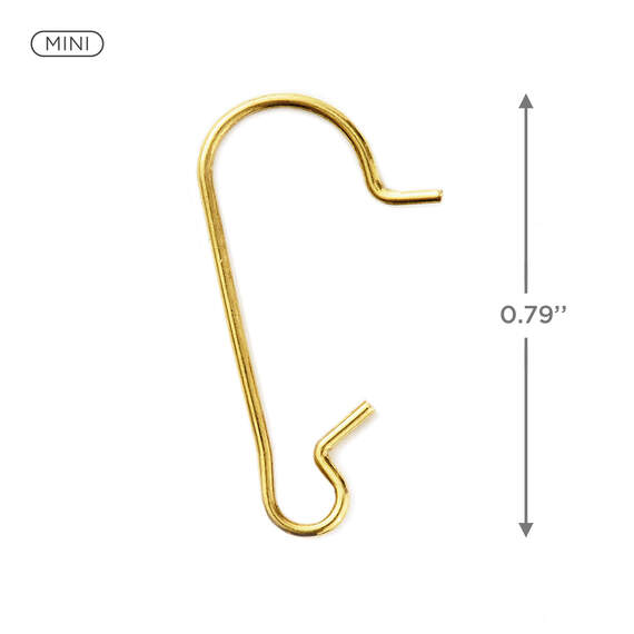 Mini Brass Ornament Hooks, Set of 25, , large image number 2
