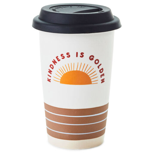 Kindness Is Golden Ceramic Travel Mug, 9 oz., 