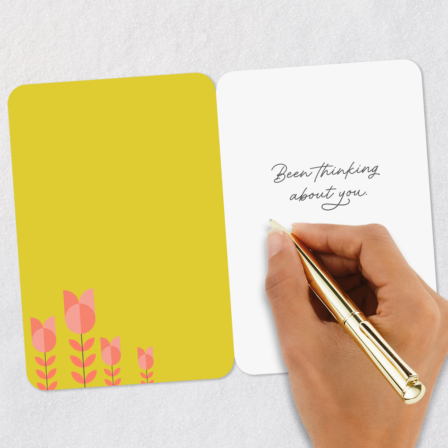Tulips Hello Thinking You Card Signing card image number 6