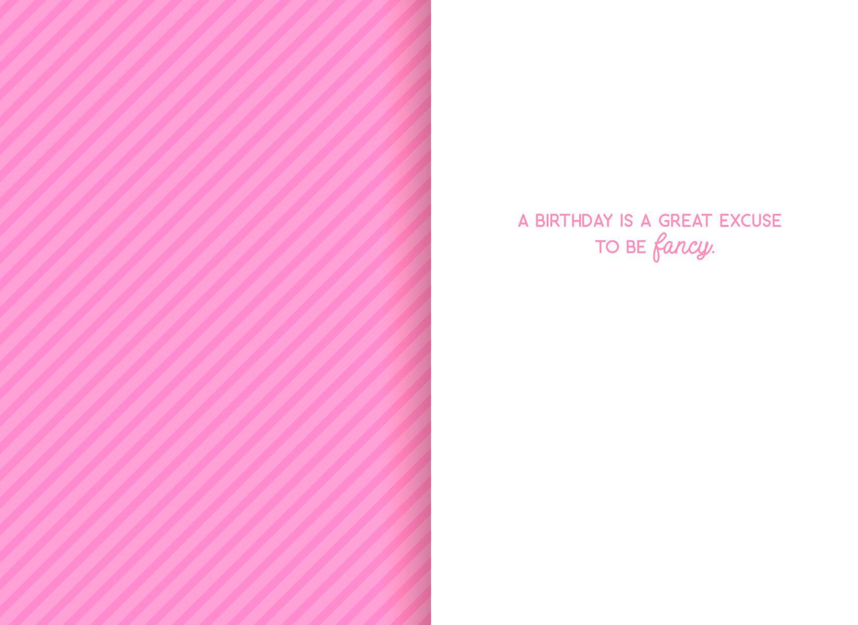 Fancy Dog in a Tutu Birthday Card