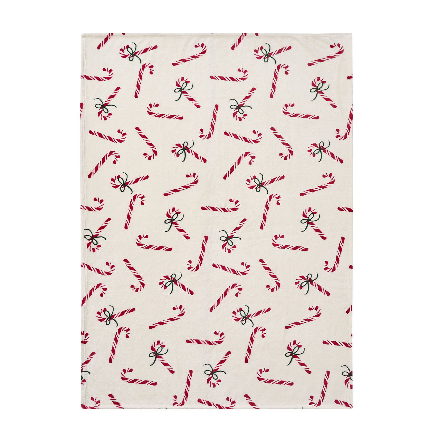 Hallmark Candycanes Plush Throw - 50x70 front flat image number 2