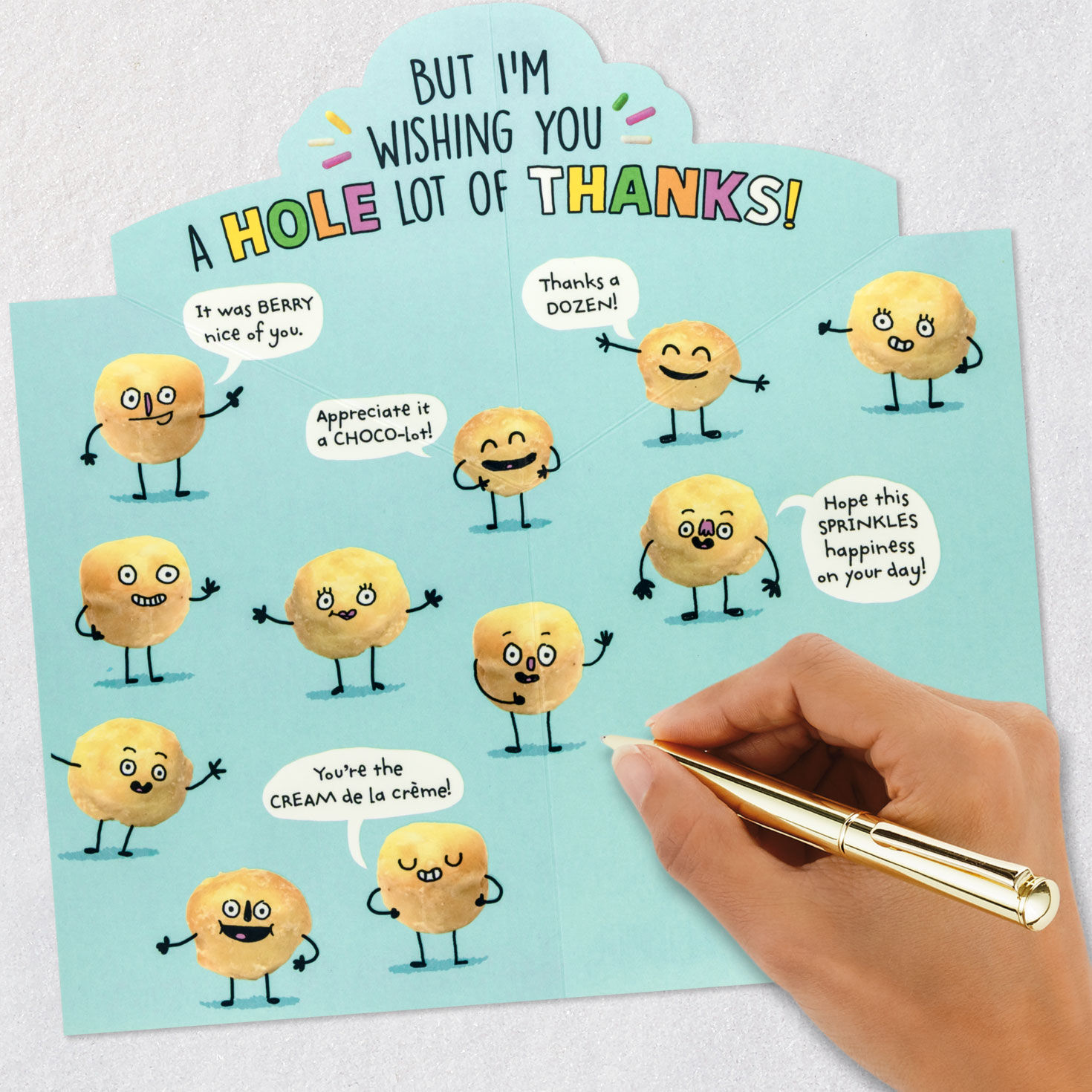 Donut Pop-Up Thank You Card signing card image number 6