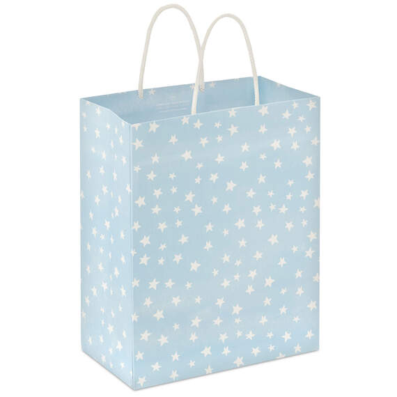 9.6" Scattered Stars on Blue Medium Gift Bag, , large image number 1