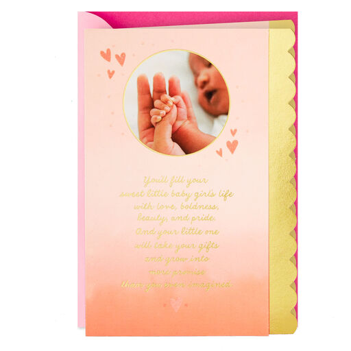 Amazing Journey New Baby Girl Card, 