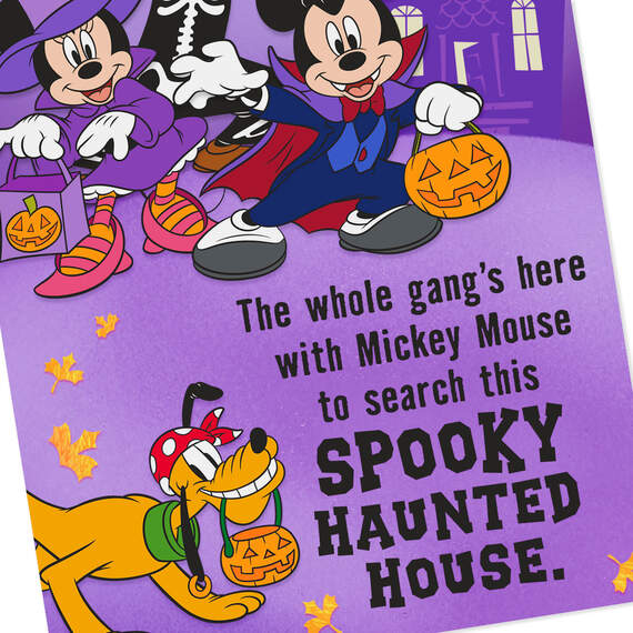 Disney Mickey Mouse Haunted House Halloween Card, , large image number 4