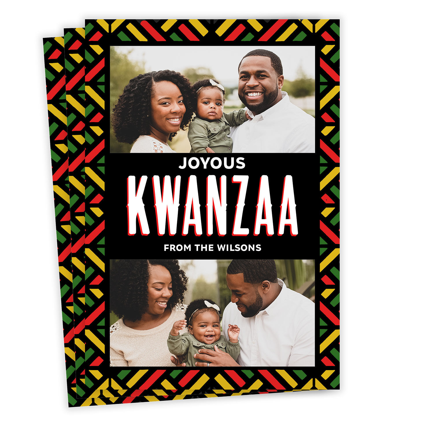 Bold and Joyous Flat Kwanzaa Photo Card