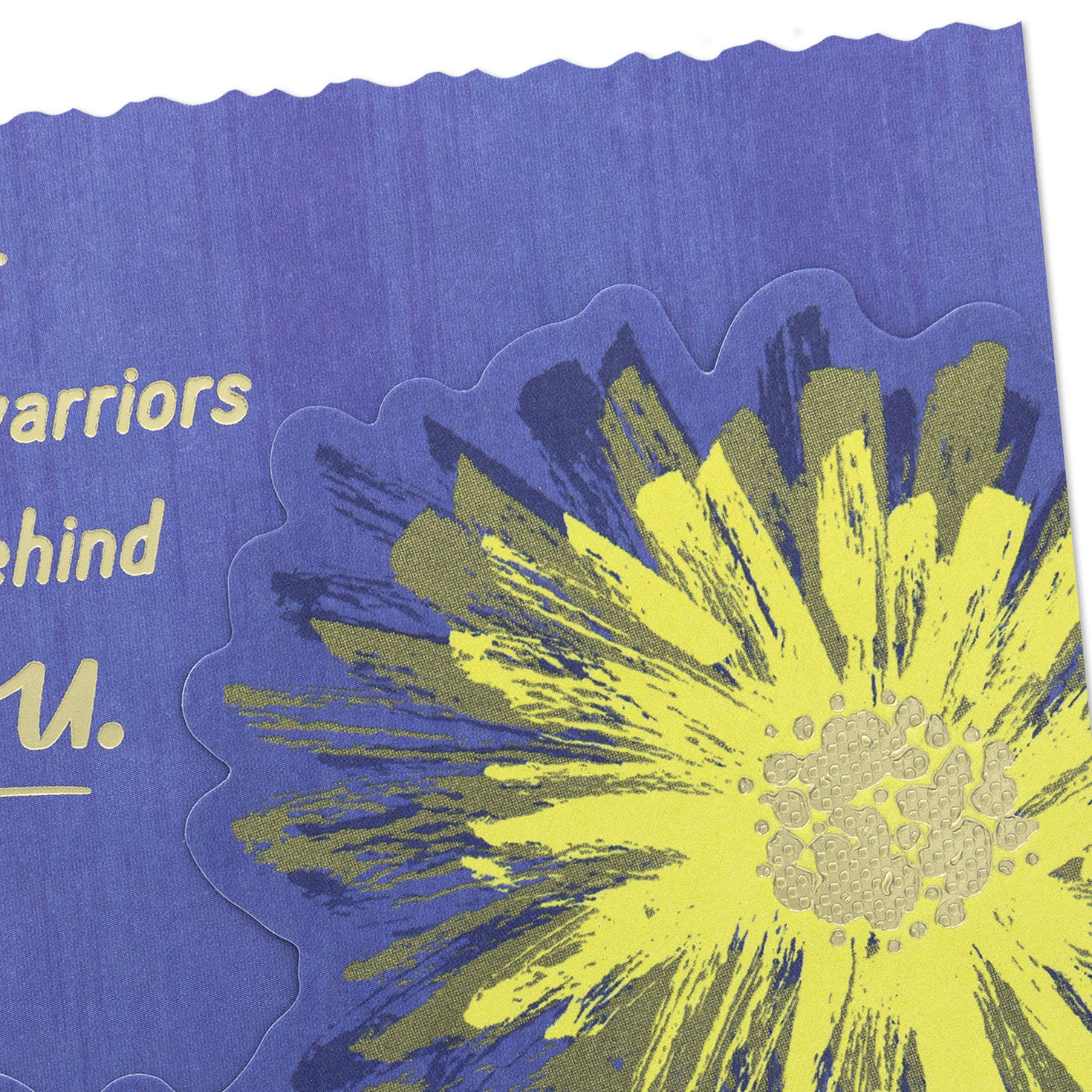 Sunflowers on Blue Encouragement Card Card Front Detail image number 4