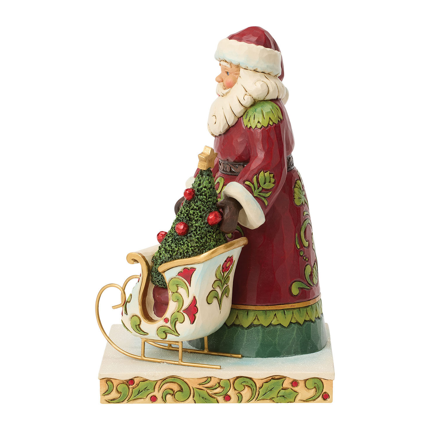 2026 Santa With Sleigh Jim Shore Statue Side image number 3