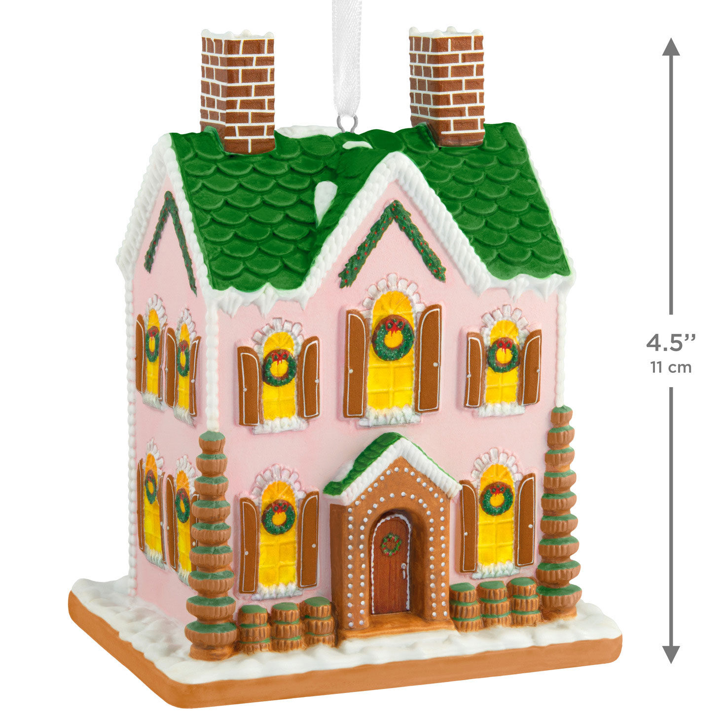 Fancy Gingerbread House Keepsake Ornament measurement image number 3