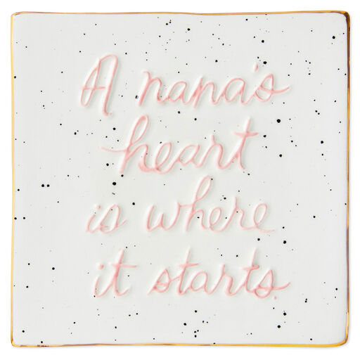 A Nana's Heart Ceramic Tile Quote Sign, 6x6, 