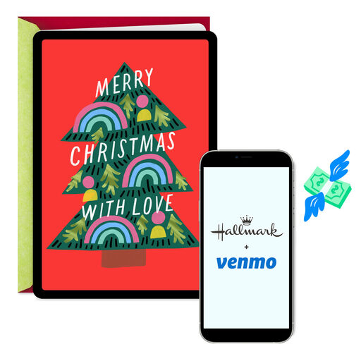 Merry Christmas With Love Venmo Christmas Card, 