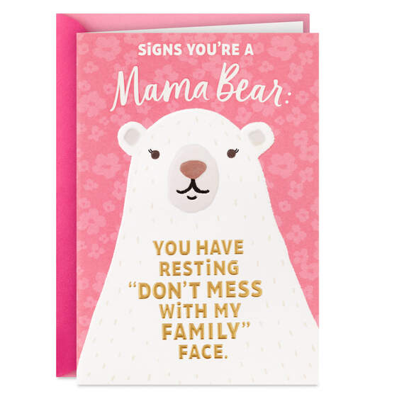 Signs You're a Mama Bear Funny Mother's Day Card for Mom