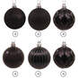 24-Piece Black Shatterproof Christmas Ornaments Set, , large image number 4