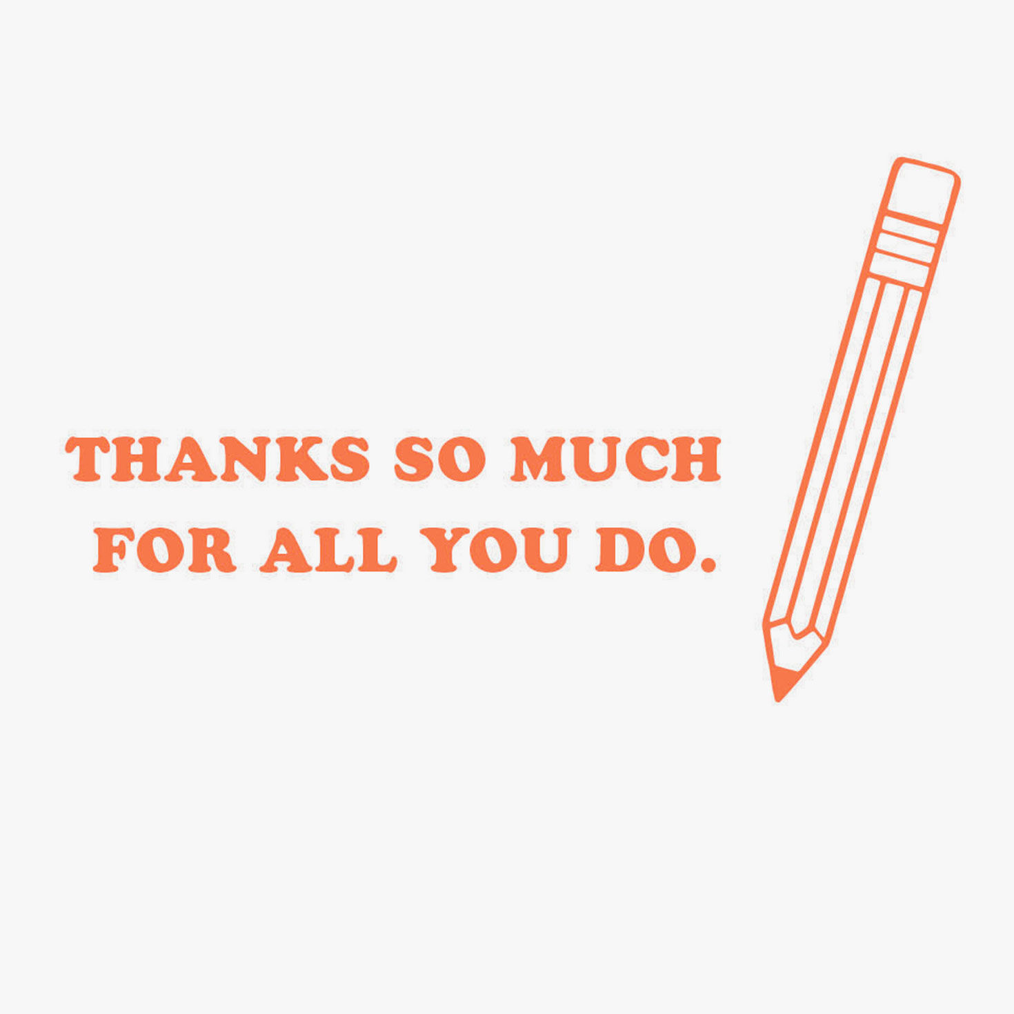 School Supplies Teacher Thank You Card Sentiment image number 2