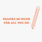 School Supplies Teacher Thank You Card Sentiment image number 2