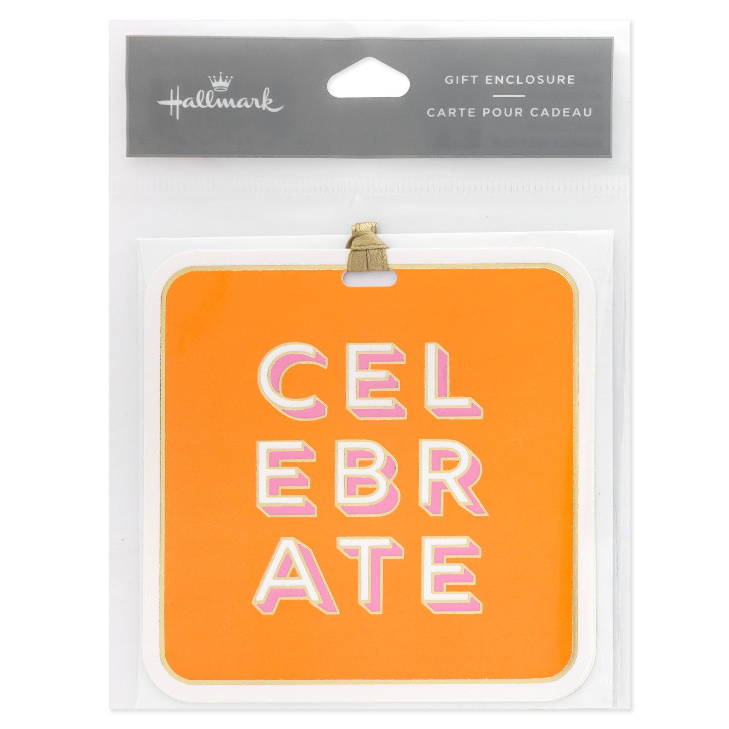 Celebrate on Orange Single Hanging Gift Tag package front image number 6