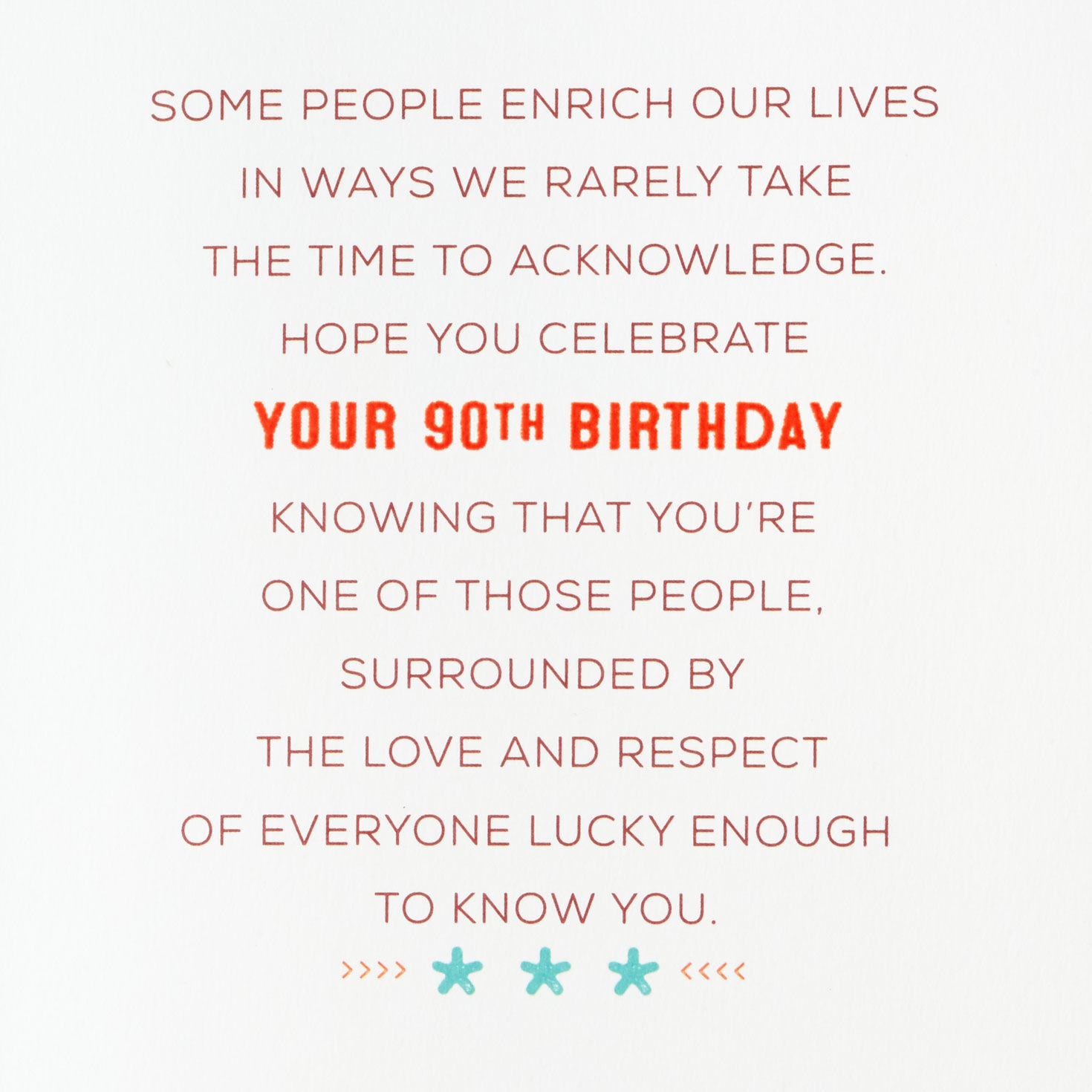 Party D&eacute;cor 90th Birthday Card Sentiment image number 2