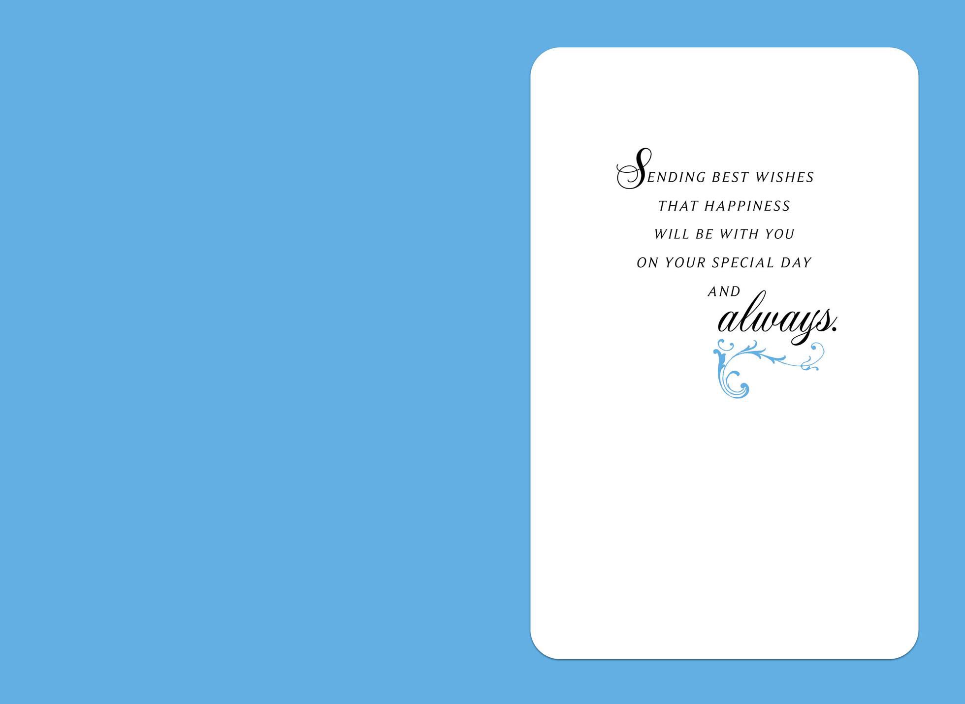 Ornate Scrollwork and Lettering Birthday Card