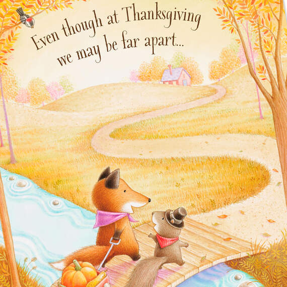 Far Apart, Close in Heart Across the Miles Thanksgiving Card, , large image number 4
