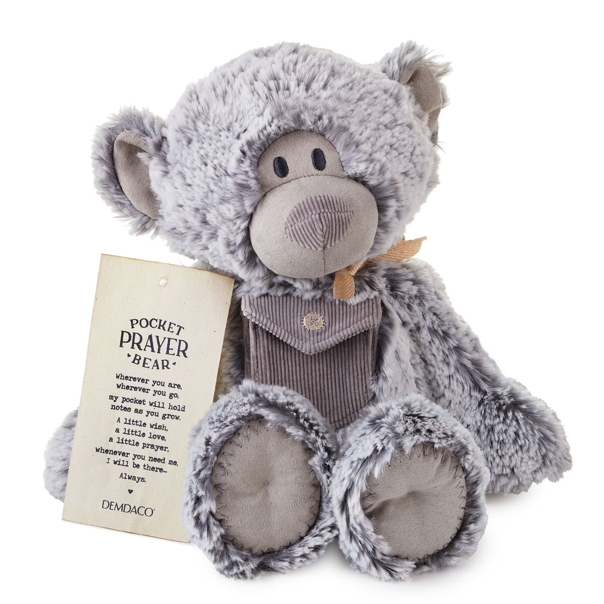 Pocket Prayer Bear Stuffed Animal, 11" Classic Stuffed Animals Hallmark