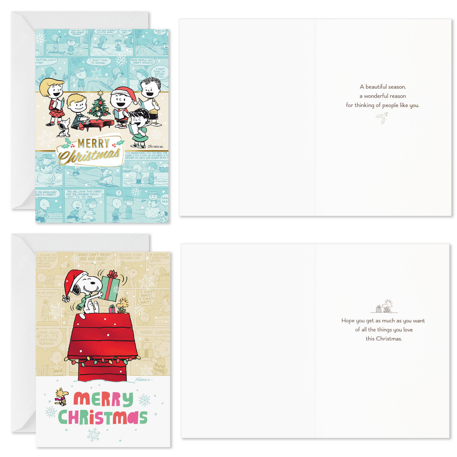 Peanuts&reg; Nostalgic Wishes Assorted Boxed Christmas Cards, Pack of 16, , large image number 3