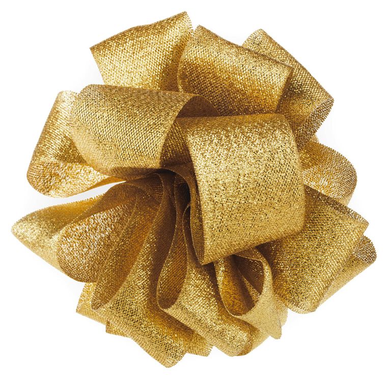 5" Gold Metallic Gift Bow