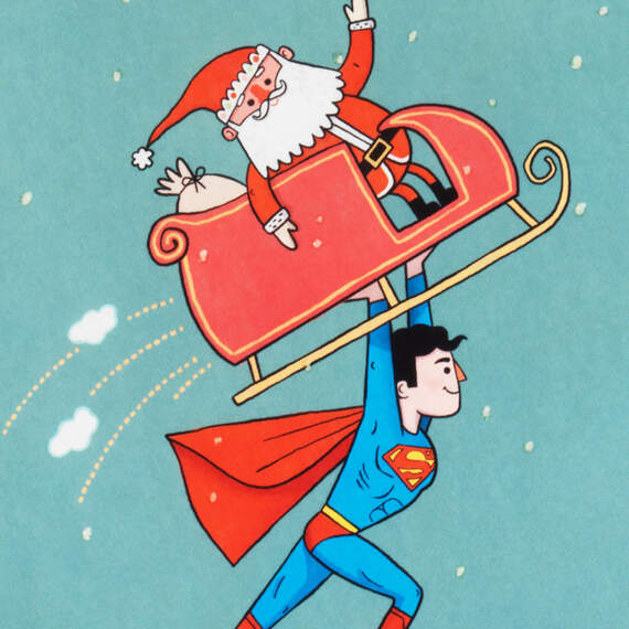 DC™ Superman™ and Santa Musical Christmas Card, , large image number 4