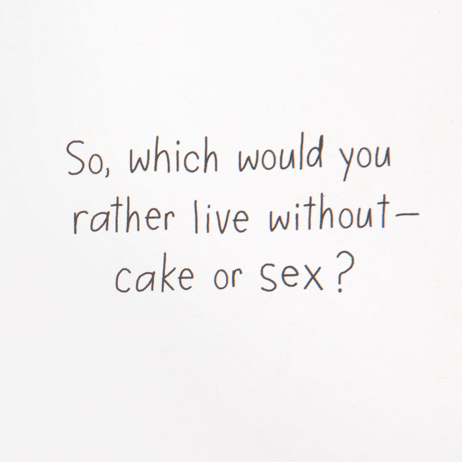 Cake or Sex Cartoon Funny Birthday Card for Her Sentiment image number 2