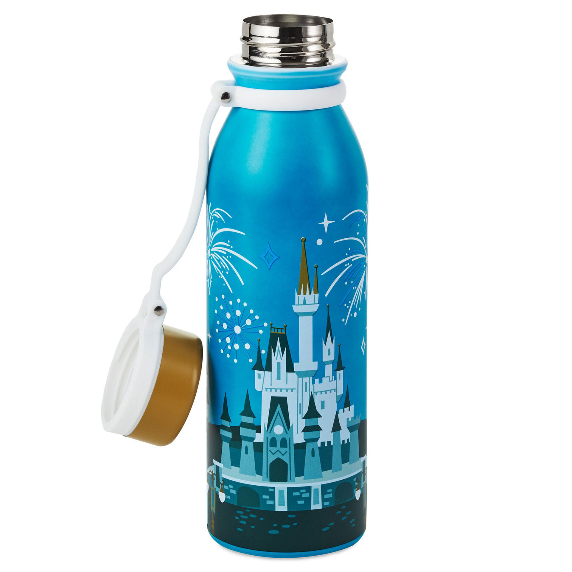Walt Disney World 50th Anniversary Castle Fireworks Color-Changing Water Bottle, 27 oz.