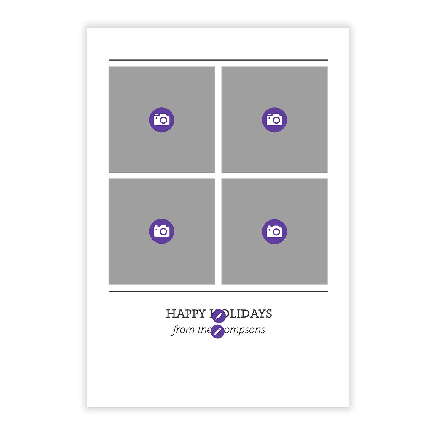 Create Your Own Collage Happy Flat Holiday Card, , large image number 5