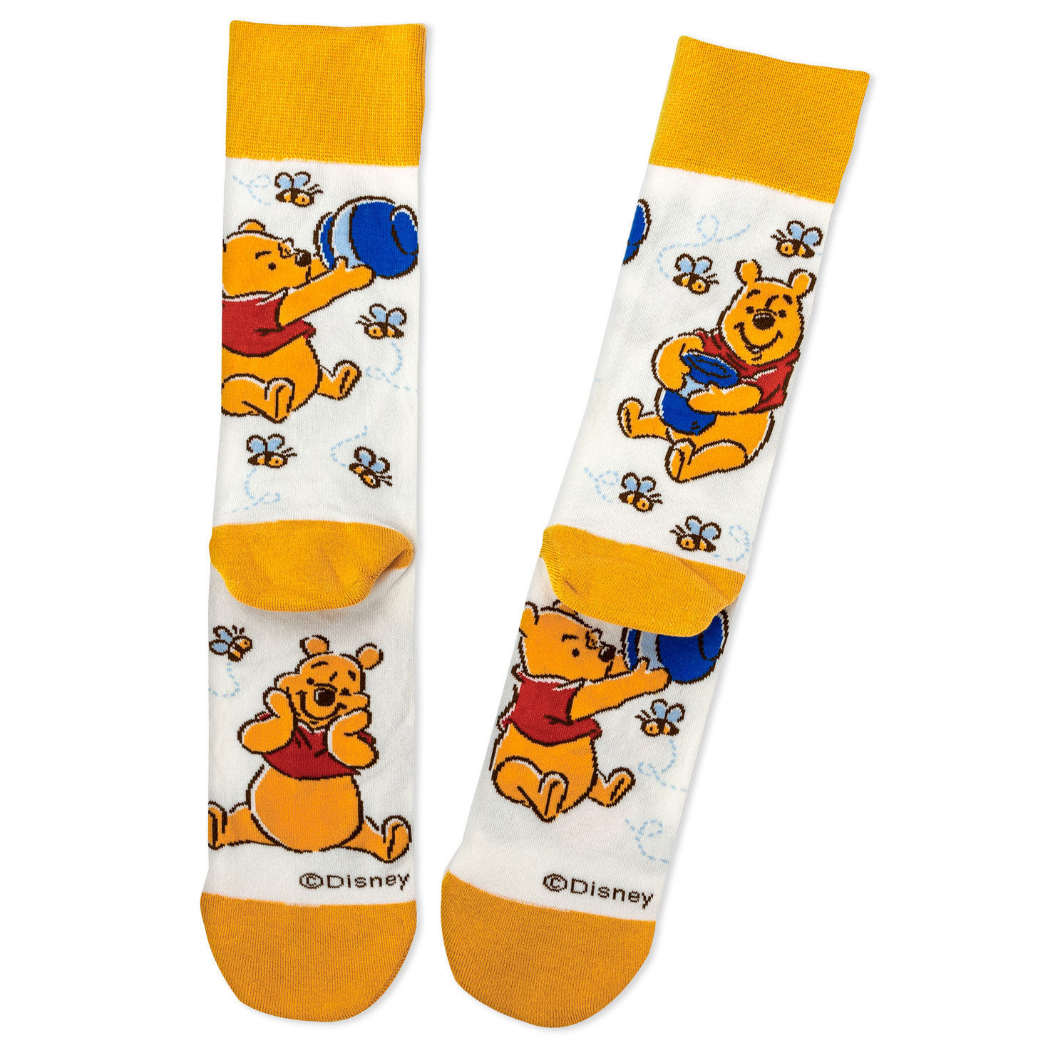 Disney Winnie the Pooh Novelty Crew Socks back image number 2
