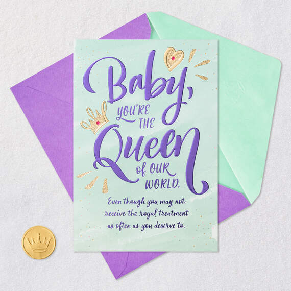 Baby, You're the Queen of Our World Mother's Day Card, , large image number 6