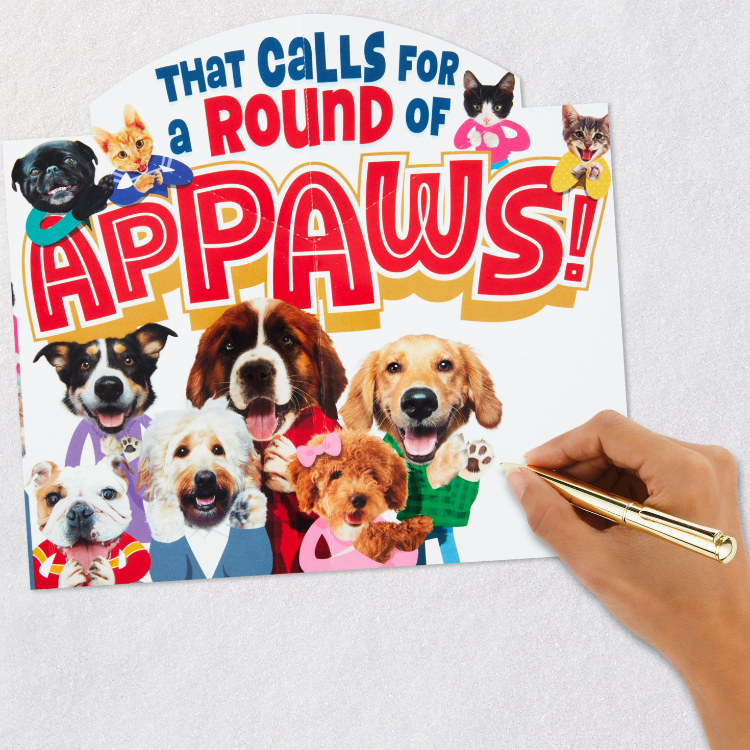 Cats and Dogs Pop-Up Birthday Card signing card image number 6