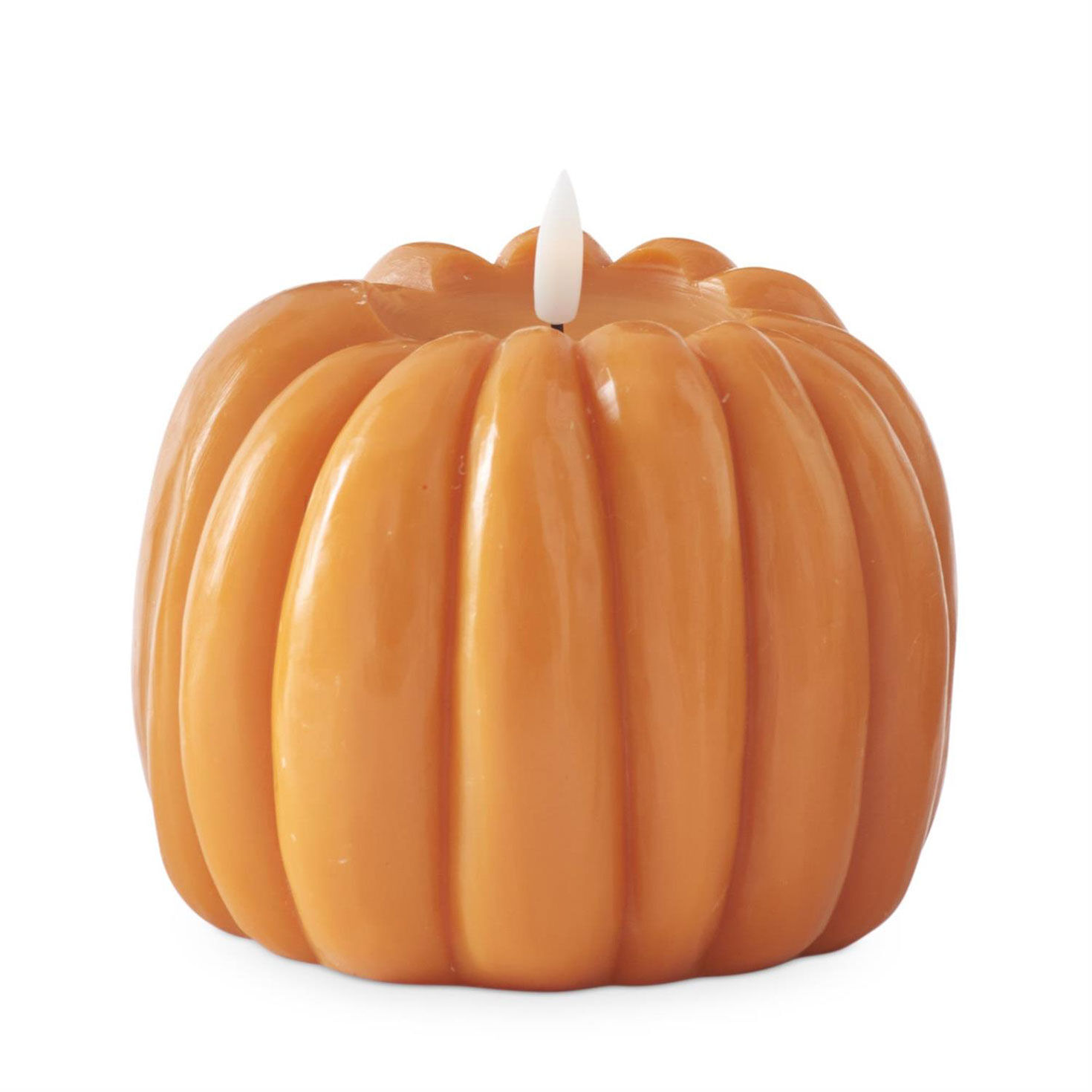 K&K Interiors Large Pumpkin LED Candle, 5"