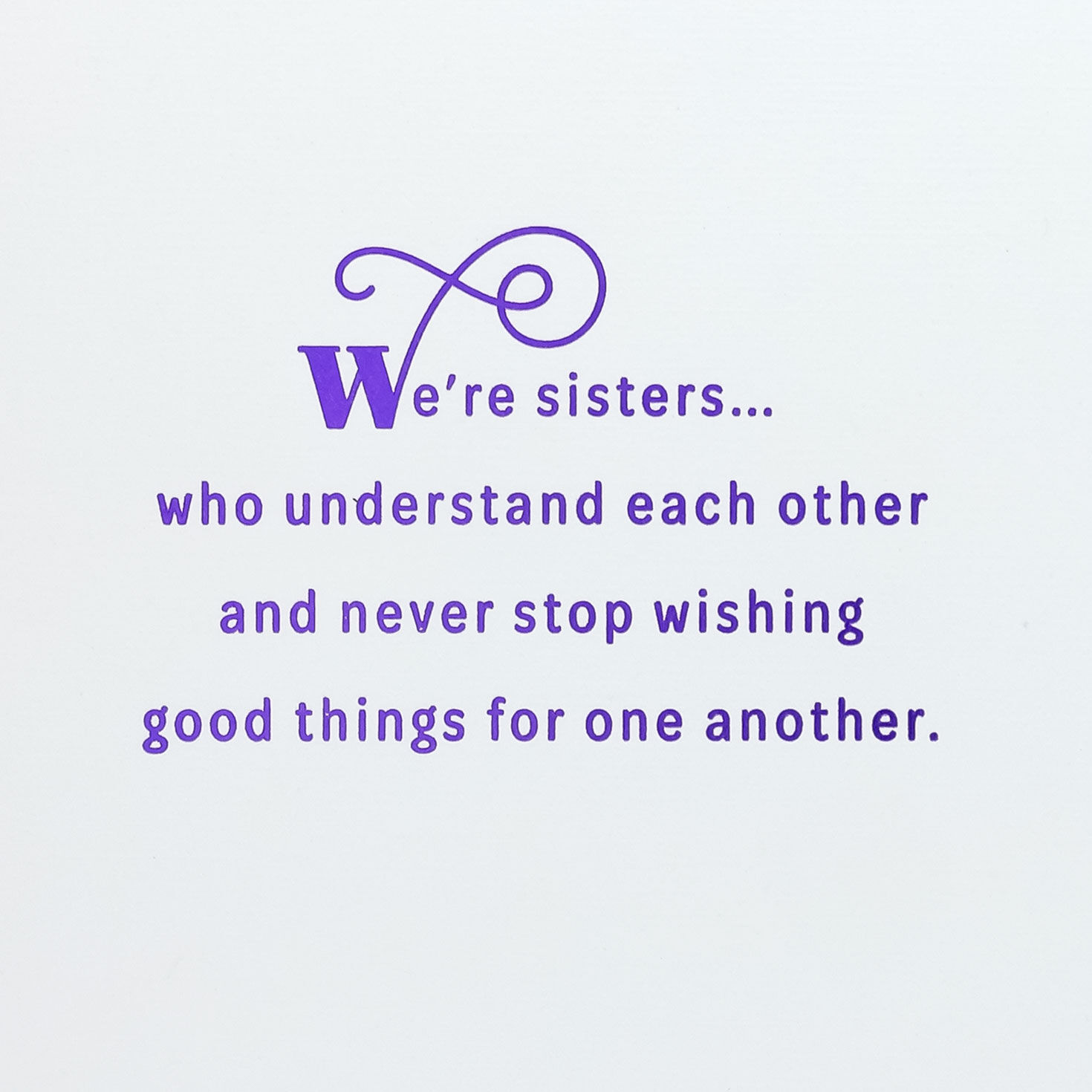 Purple, Green and Gold Marble Sister Birthday Card Sentiment image number 2